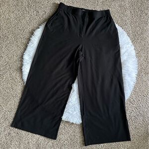Eileen Fisher Wide Leg Pants Black Womens Size Medium